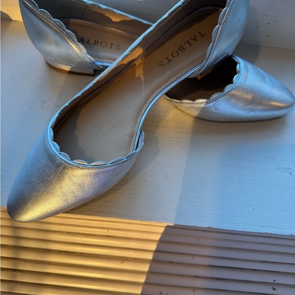 Talbots Shoes - Talbots Metallic Silver Flats NWOT